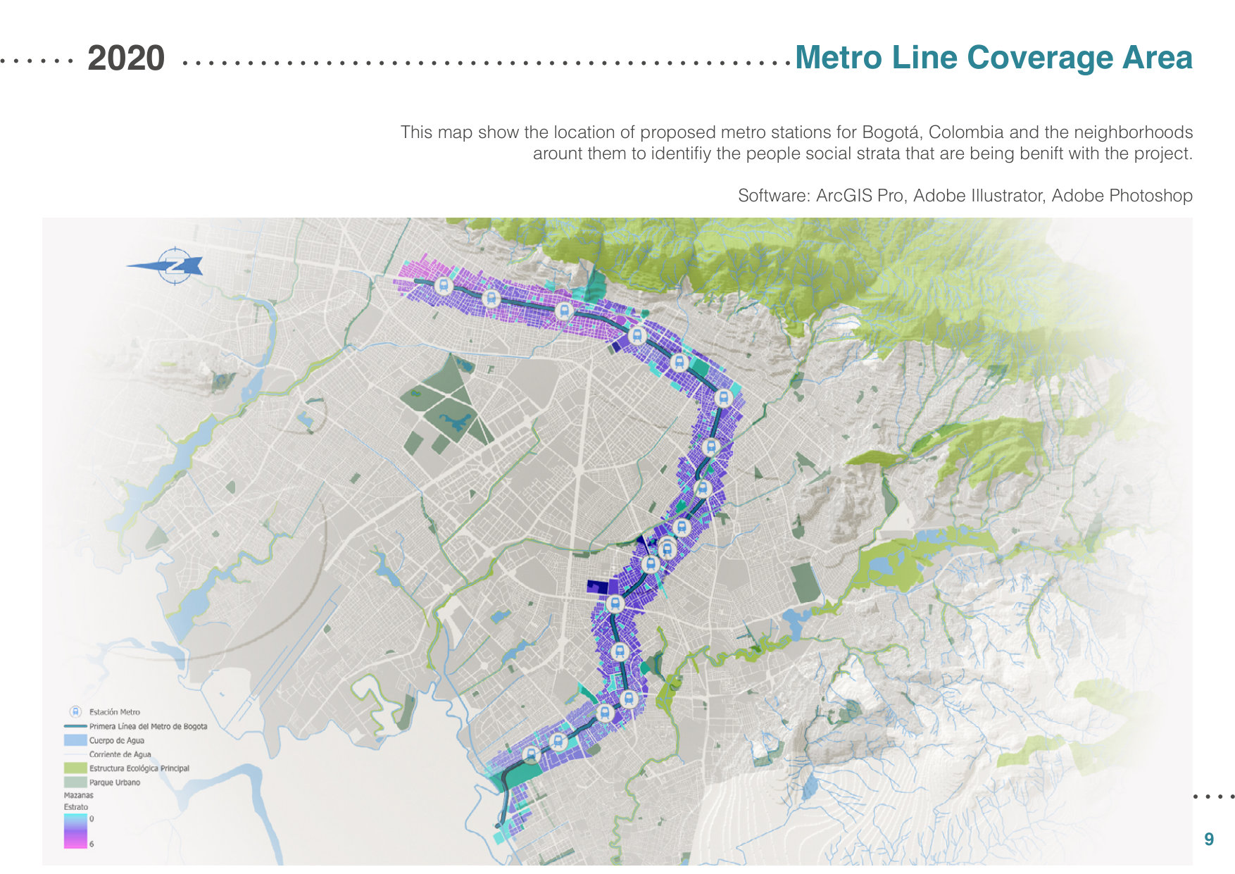 Metro Line Coverage Area — Bogotá
